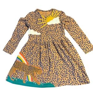 Leopard Print Dress with Sun and Rainbow
